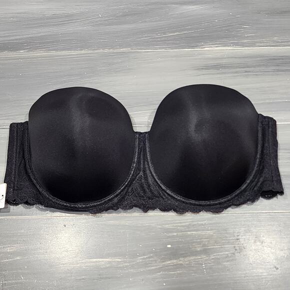 Calvin Klein Multiway Strapless Bra 40D Seductive Comfort Lace Lift Black QF1437 - Picture 1 of 14